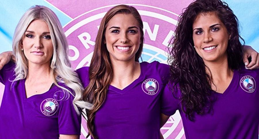 In 2016, Orlando City will host their first womens soccer game. Pictured above are players Kaylyn Kyle, Alex Morgan, and Sarah Hagen.