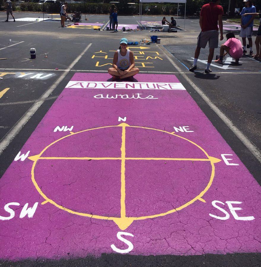 Over the summer, students were able to decorate their senior parking spots.
