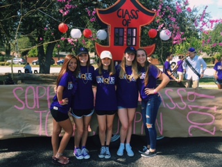 The sophomore class decorated their float to match their given city, Tokyo, Japan.